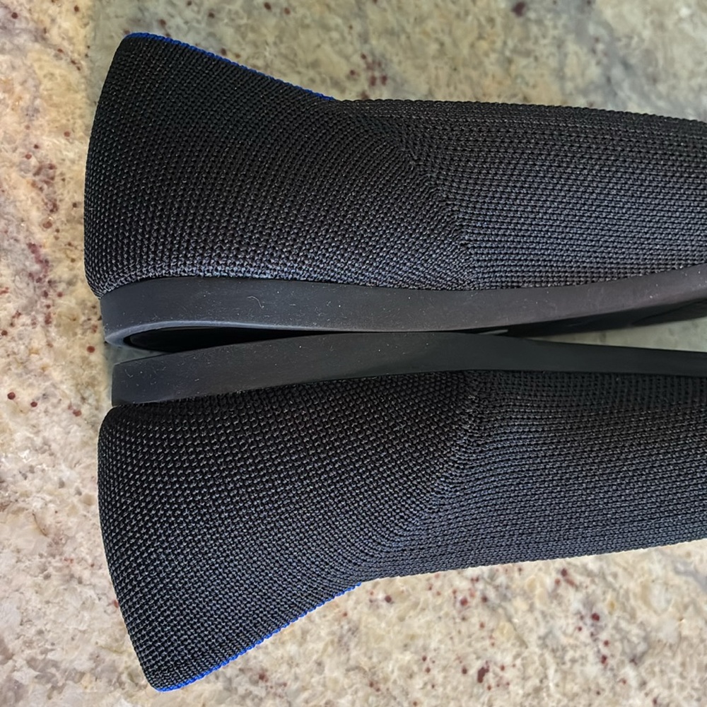 Rothy's Black Flats with Blue Accents. New without tags - Picture 5 of 16